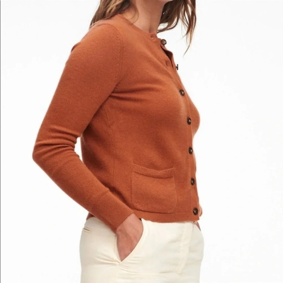 NAADAM Rust Cashmere Cardigan Size XS - Picture 1 of 16